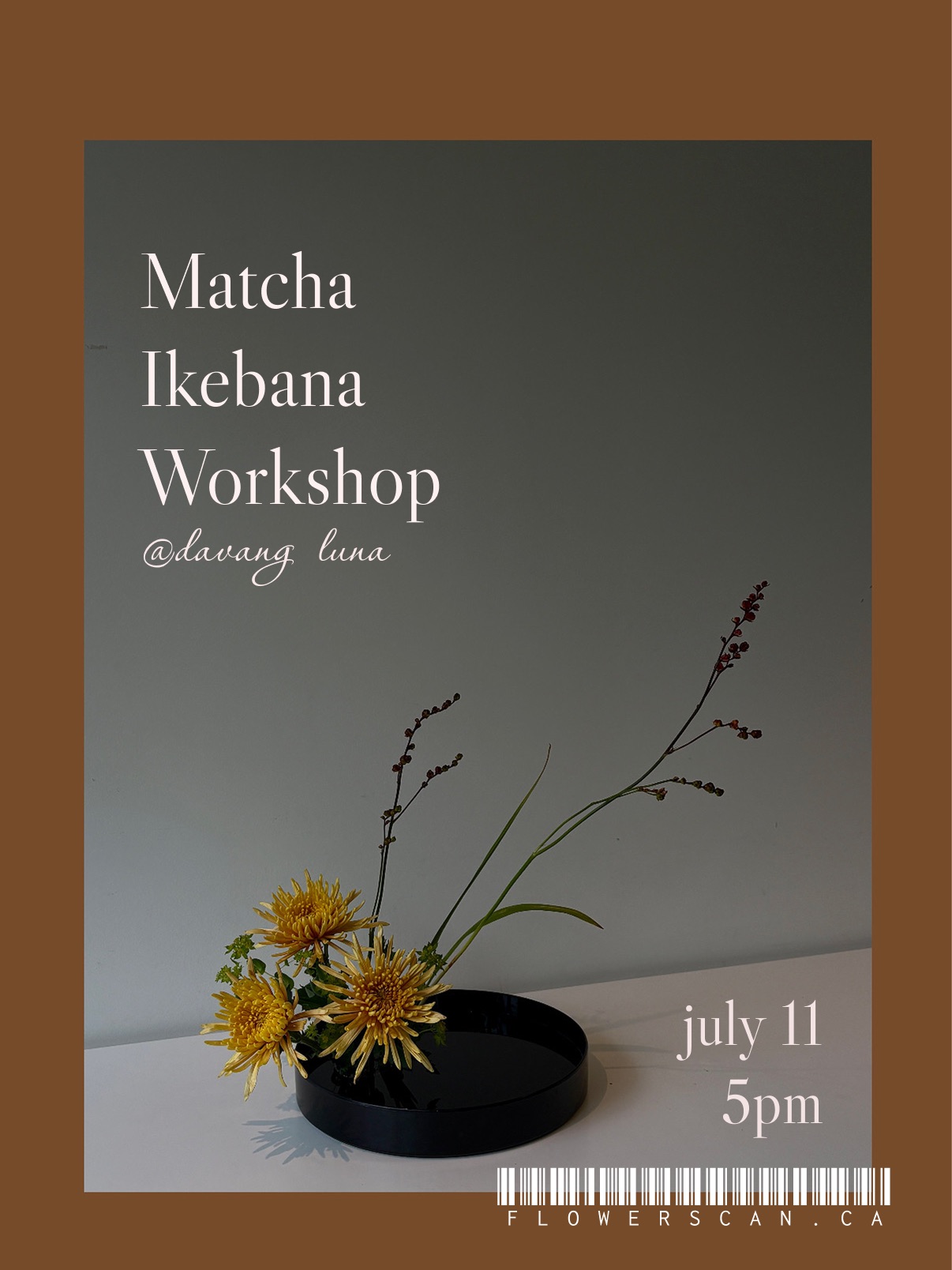 Matcha & Ikebana workshop at Davang Luna, July 11